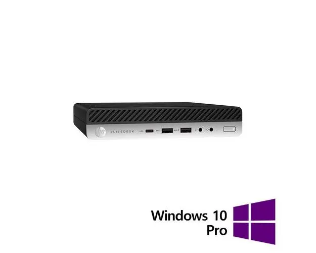 Calculator Sistem PC RefurbishedHP EliteDesk 800 G3 Mini PC, Intel Core i5-6500T 2.50GHz, 16GB DDR4, 256GB SSD + Windows 10 Pro