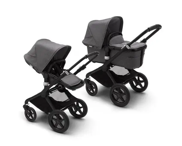 Carucior Bugaboo Fox 2 Complete Black/Grey Melange 2 in 1