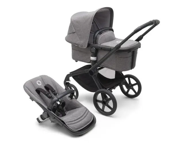 Carucior Bugaboo Fox 5 Black/Grey Melange 2 in 1