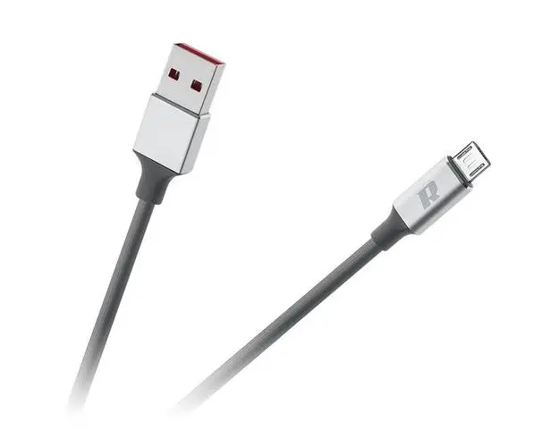 Cablu Rebel RB-6010-200-B, USB 3.0 la Micro USB, 2m, flexibil (Gri)