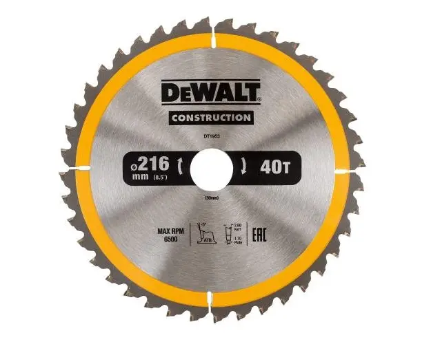 Disc pentru constructii 216x30mm 40 dinti DT1953-QZ