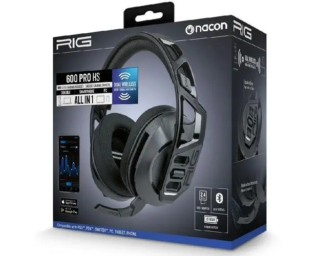 Casti Gaming Nacon RIG 600 Pro HS, Microfon, USB, Bluetooth (Negru)