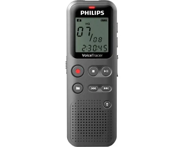 Reportofon Philips DVT1120, 8GB intern, USB 1.1, Jack 3.5mm (Negru)