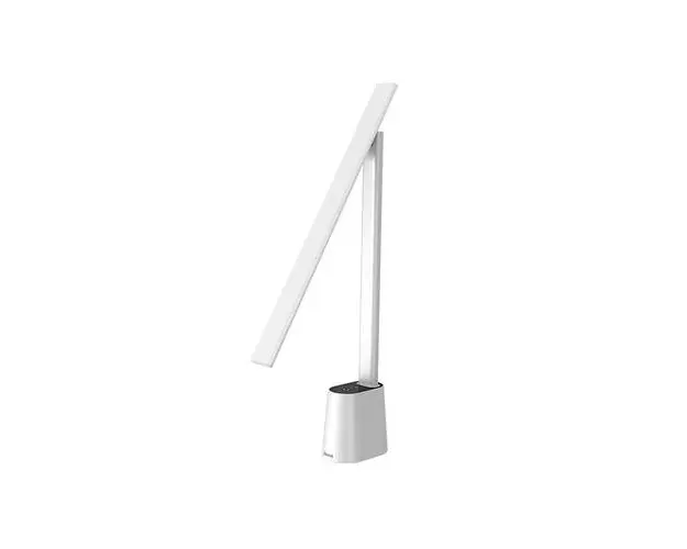 Lampa LED de Birou, Baseus, 5W, 2200 mAh, 3 Moduri Luminozitate, Lumina Auto-Adaptabila (Alb)