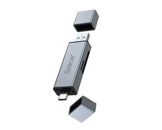 Card reader extern SPACER SPCR-TYPEC-USB-01