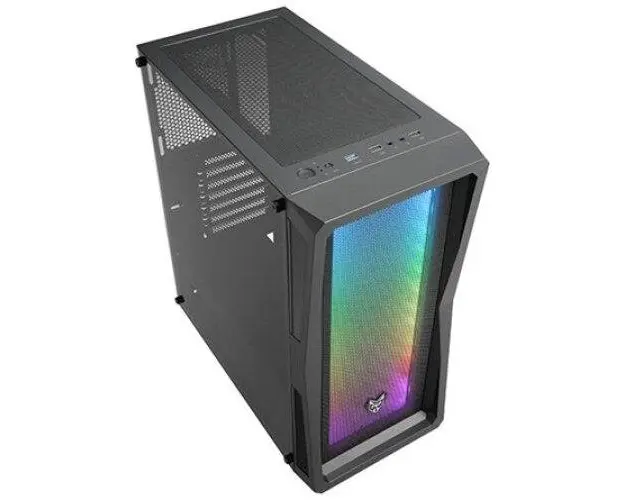Carcasa F5P CMT212A, Middle tower, Fara sursa, ATX (Negru)