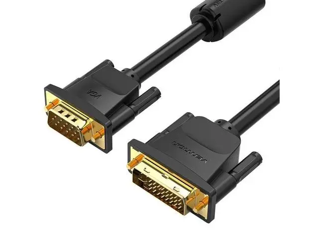 Cablu DVI(24+5) la VGA 3m Vention EACBI, Negru