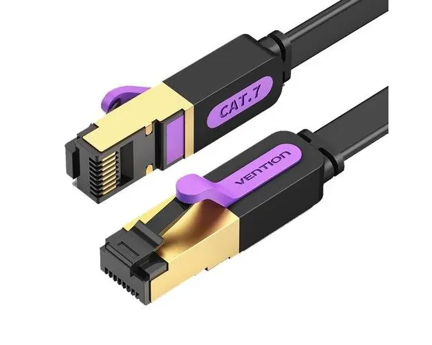 Cablu plat internet CAT 7 , FTP - 10 GB / s si 600 MHz, 5 m, Vention