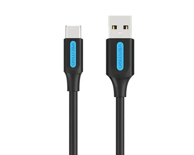 Cablu USB 2.0 A la USB-C 3A 1,5m Vention COKBG, Negru
