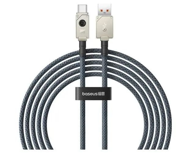 Cablu alimentare si date Baseus Unbreakable, Fast Charging Data Cable, USB la USB Type-C 100W, 2m, braided aliaj zinc