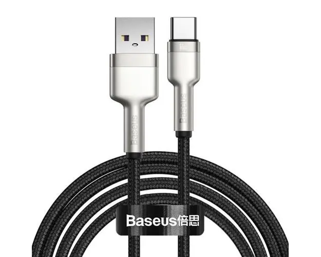 Cablu date si incarcare, Baseus, USB - USB-C, 2 m, Negru