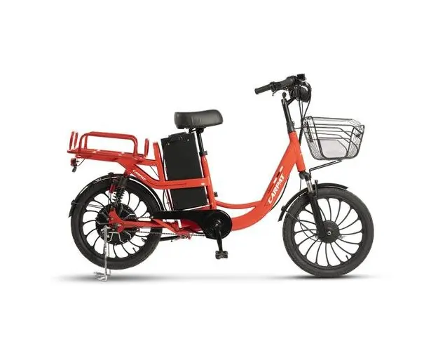 Bicicleta Electrica Tip Scooter Carpat E-Delivery C20314E 20inch, Roti 20 Inch, Frana fata tambur, Frana spate disc, Motor 350W, Autonomie intre 60-80 Km, Rosu