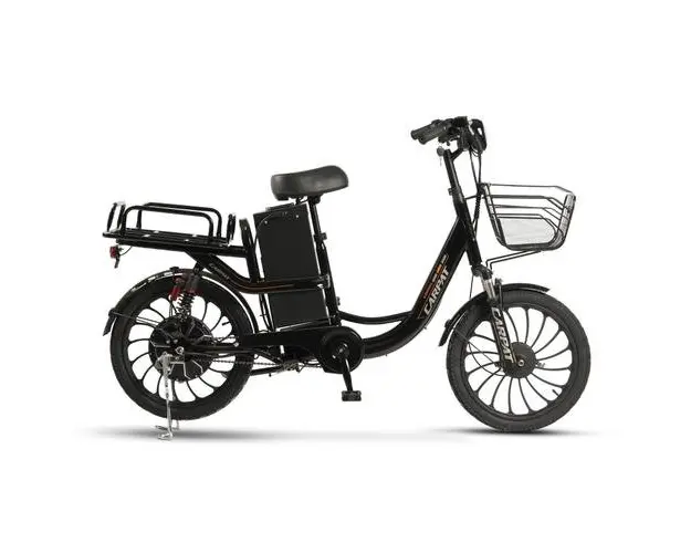 Bicicleta Electrica Tip Scooter Carpat E-Delivery C20314E 20inch, Roti 20 Inch, Frana fata tambur, Frana spate disc, Motor 350W, Autonomie intre 60-80 Km, Negru