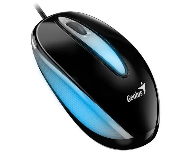 Mouse Optic Genius DX-Mini, iluminare RGB, Cu fir, 1000 dpi (Negru)