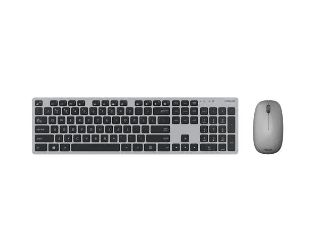 Kit Tastatura si Mouse Wireless Asus W5000, Layout INT (Gri)