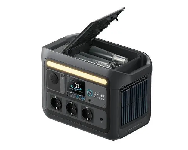 Statie de alimentare portabila Anker Solix C800X, 768Wh, LiFeP04, 1200W, 8 porturi, lumina LED