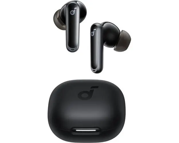 Casti True Wireless Anker Soundcore P40i, Bluetooth 5.3, Adaptive Noise Cancelling, Carcasa de incarcare 2-in-1, Waterproof IPX5 (Negru)
