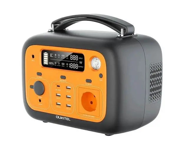 Statie de incarcare portabila Oukitel P501E, 505 Wh, 140400 mAh, Ecran LCD, 9 Porturi, Protectie BMS a dispozitivelor incarcate, Lanterna LED