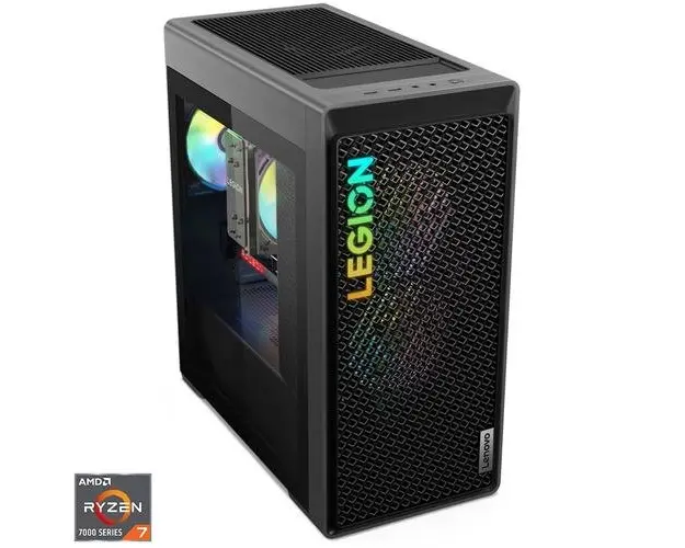 Calculator Sistem PC Gaming Lenovo Legion T5 26ARA8 (Procesor AMD Ryzen™ 7 7700, 8 cores, 3.8GHz up to 5.3GHz, 32GB DDR5, 1TB SSD, NVIDIA® GeForce RTX™ 4060 Ti 8GB GDDR6, No OS, 3Y Premium Care
