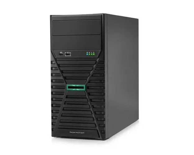 Server HP ProLiant ML30 Gen11, Intel Xeon E-2434 4 C / 8 T, 3.4 GHz - 5.0 GHz, 12 MB cache, 55 W, 16 GB DDR5 ECC, 4 x LFF, 800 W, Fara sistem de operare