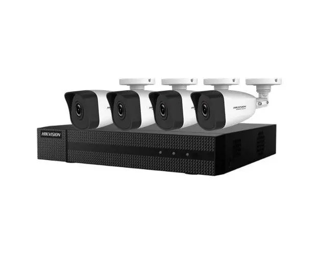 Sistem de supraveghere video Hikvision HiWatch HWK-N4184BH-MH, 4 camere 4MP IPC-B140H(2.8 mm), NVR HWD-6104MH-G2(B)