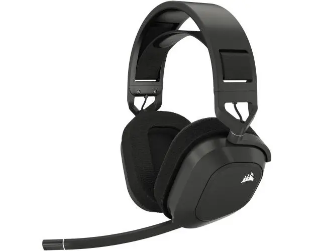 Casti Gaming Corsair HS80 MAX 2.4Ghz wireless/bluetooth, multiplatform, Dolby Atmos® Spatial Audio, acumulator (Negru/Gri)