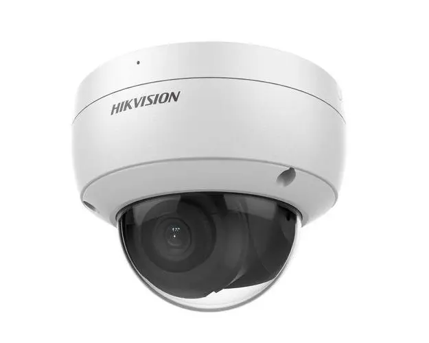 Camera supraveghere exterior IP Dome Hikvision AcuSense DarkFighter DS-2CD2146G2H-ISU, 2.8 mm, 4 MP, PoE, slot card, microfon (Alb)