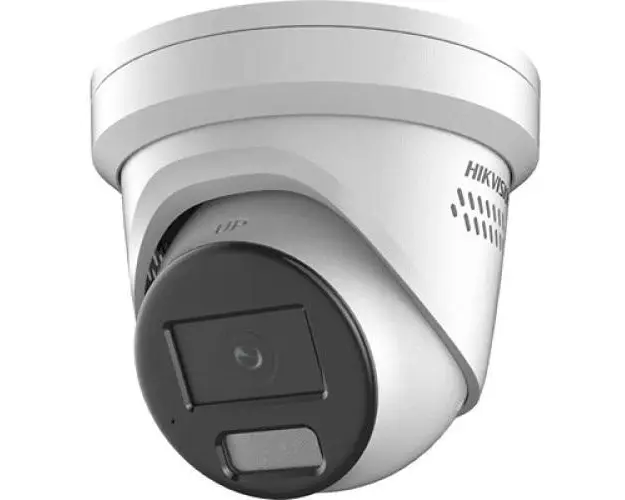 Camera supraveghere IP Dome Hikvision AcuSense DarkFighter DS-2CD2326G2-IU28C, 2 MP, IR 30 m, 2.8 mm, microfon, slot card, PoE