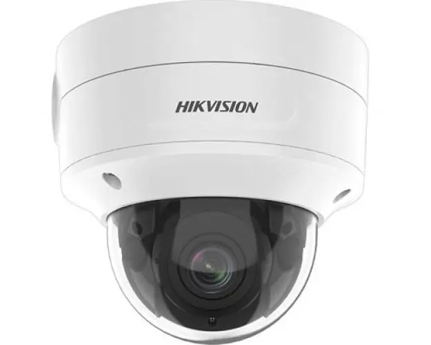 Camera supraveghere video Hikvision DS2CD2766G2IZS2812, Dome, IP, AcuSense DarkFighter, 6 MP, 2.8 - 12 mm, slot card, PoE, motorizata