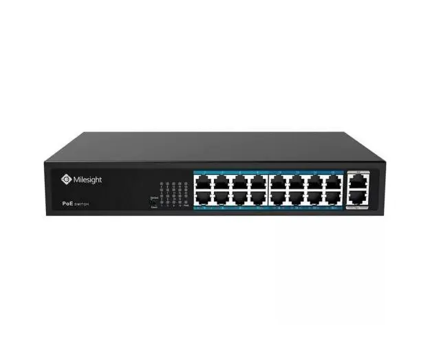 Switch MILESIGHT TECHNOLOGY MS-S0216-GL, 16 porturi, PoE