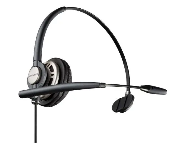 Casti Call Center Poly EncorePro 710, Cu fir, Microfon, Husa transport, +Quick Disconnect (Negru)