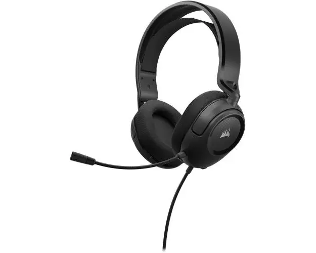 Casti gaming Corsair HS35 v2 Multiplatform, compatibile Xbox/PlayStation/Switch, 50mm audio drivers, microfon omni-directional, jack 3.5 mm, Negru