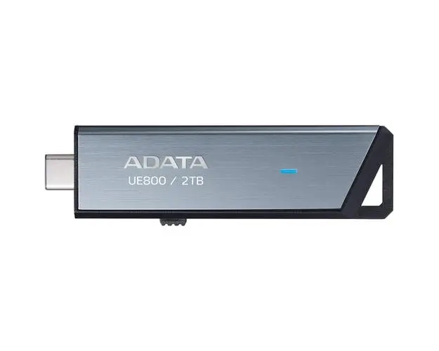 Stick USB ADATA UE800 metalic, 2TB, USB Type-C, R/W up to 1000MB/s, Argintiu
