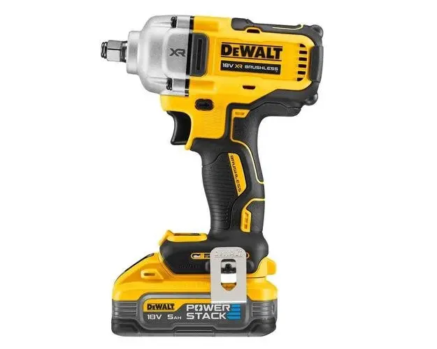 Masina de insurubat cu impact Dewalt DCF891H2T-QW, 1/2inch, 18 V, 2000 rpm, 3000 bpm, + 2x Acumulatori PowerSatck 5.0 Ah, Incarcator, Valiza transport