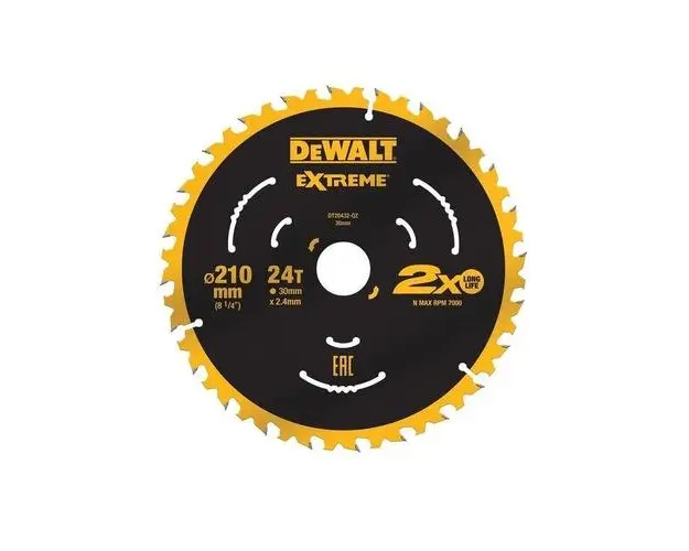 Disc ferastrau circular DeWALT DT20432-QZ, 210x30mm 24T