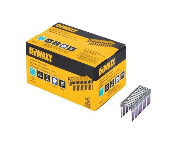 Set 540 capse cabluri, DeWalt, Otel, 25x19 mm, Gri