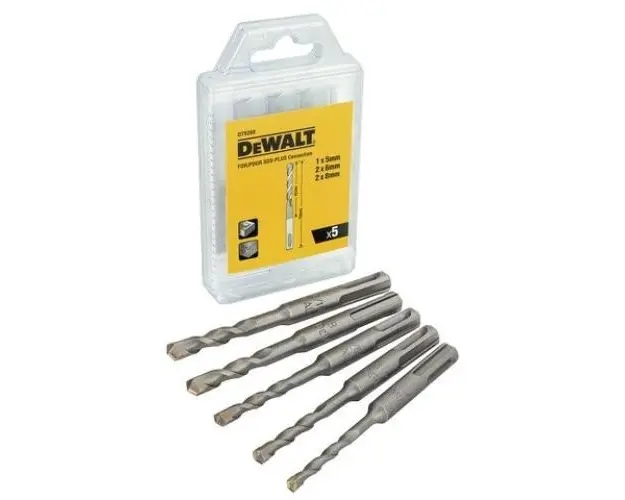 Set 5 x Burghiu, DeWalt, Otel, Argintiu