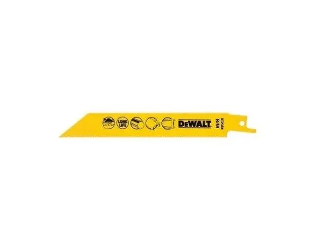 Set 5 lame pentru fierastrau, DeWalt, Metal, 152 mm, 18 dinti, Galben