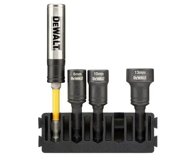 Set 3 capete de insurubat, DeWALT DT70827-QZ, 1/4inch, 8/10/13mm, Hex,