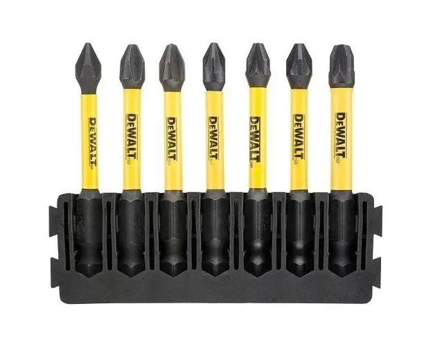 Set 7 biti, DeWALT, Negru/Galben