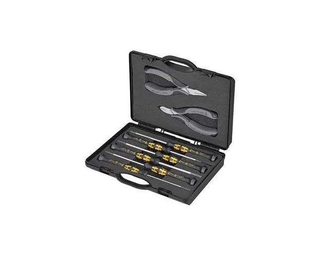 Trusa clesti si surubelnite ESD 8 piese, Knipex 002018ESD