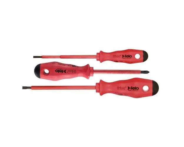 Set 3 surubelnite Frico izolate VDE drepte 4/5.5 PH2, Felo 51393114