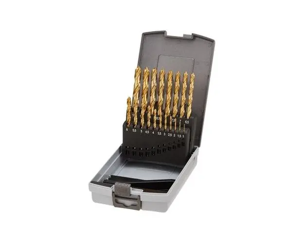 Set burghie metal Fortis D338N HSS TiN, 1-10 mm, 19 Piese