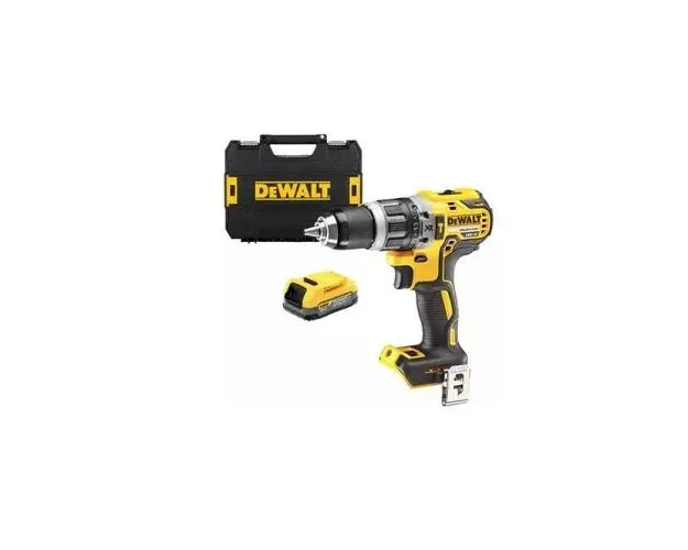 Masina de gaurit si insurubat cu percutie DeWALT DCD796E1T-XJ, 18 V, 70 Nm, 2000 rpm, 34000 bpm, 1x Acumulator PowerSatck 1.7 Ah. Suport magnetic biti, Valiza transport