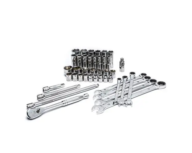 Set tubulare 3/8inch, chei combinate + accesorii, 42 piese, Sata