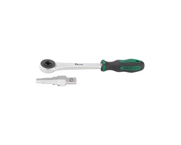 Cheie cu clichet 1/2inch + adaptor HEX, Fortis
