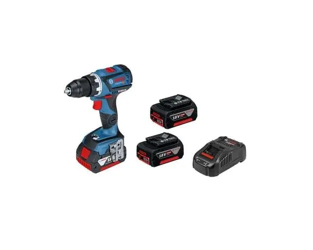Masina de gaurit si insurubat Bosch GSR 18V-60 C, 1900 rpm + 2x Acumulatori 18 V 5.0 Ah si Incarcator rapid GAL 1880 CV