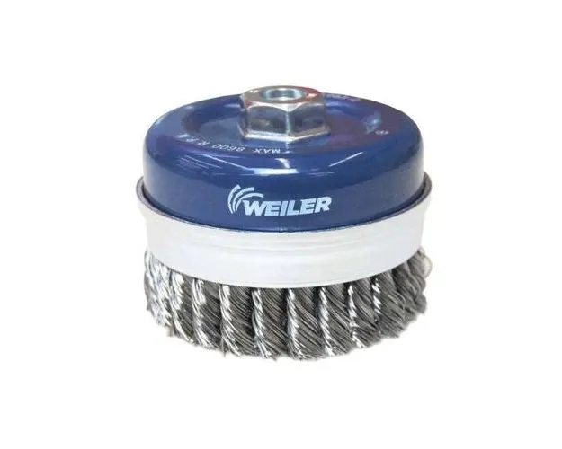 Perie de sarma cupa, 65 x 0.5 mm, M14, inox, Weiler W386106