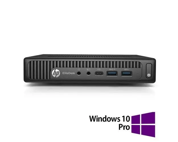 Calculator Sistem PC Refurbished HP EliteDesk 800 G2 Mini PC, Intel Core i5-6500 3.20-3.60GHz, 16GB DDR4, 512GB SSD + Windows 10 Pro