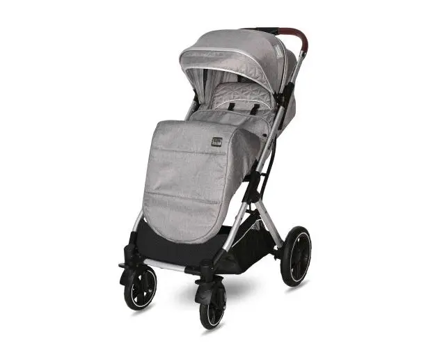 Carucior pentru nou-nascut Lorelli Storm Opaline Grey, pana la 22 kg, cadru aluminiu, pliere cu o singura mana, centura siguranta in 5 puncte